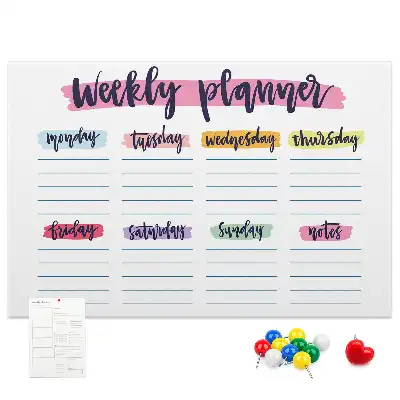 Printed Cork Board Handwritten planner