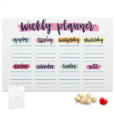 Printed Cork Board Handwritten planner
