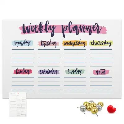 Printed Cork Board Handwritten planner