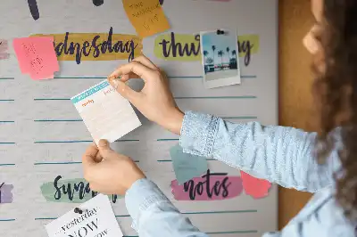 Printed Cork Board Handwritten planner
