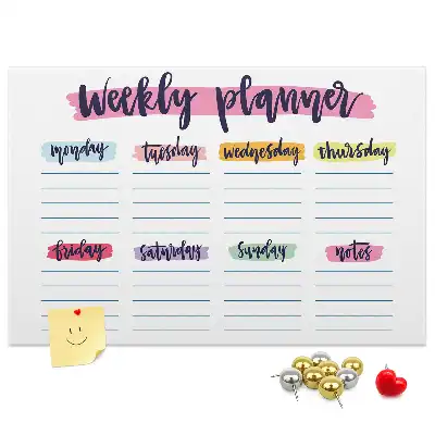 Printed Cork Board Handwritten planner