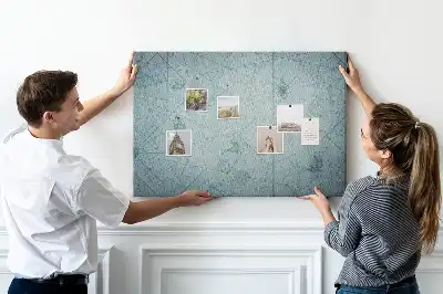 Vintage Map Printed Cork Memo Board