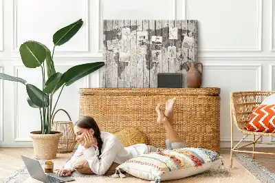 Printed World Map Cork Board