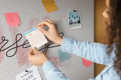 Printed Cork Memo Board Love yourself lettering