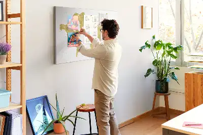 Printed Gold World Map Cork Board