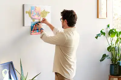 Printed Gold World Map Cork Board