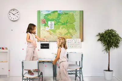 with physical map of Poland