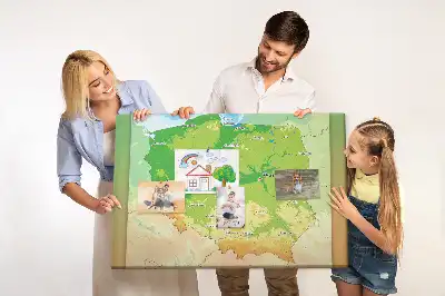 with physical map of Poland