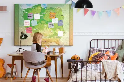 with physical map of Poland