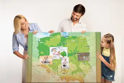 with physical map of Poland