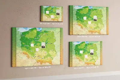 with physical map of Poland