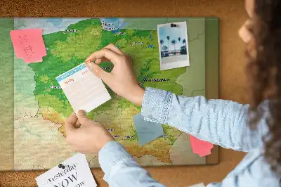 with physical map of Poland
