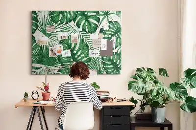 Monstera Leaf Cork Memo Board