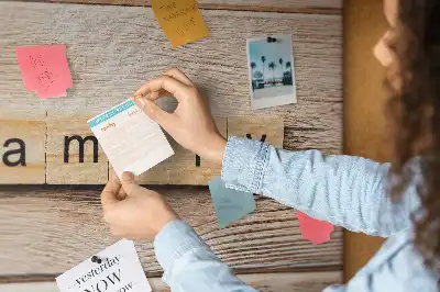 Printed Cork Board Family lettering