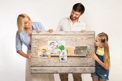 Printed Cork Board Family lettering