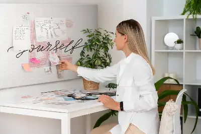 Printed Cork Memo Board Be yourself lettering
