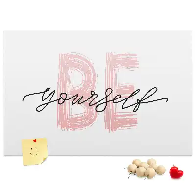 Be Yourself Printed Cork Memo Board