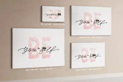 Printed Cork Memo Board Be yourself lettering