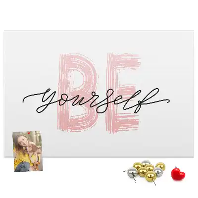 Be Yourself Printed Cork Memo Board