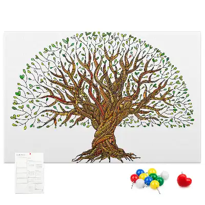Cork memo board Tree roots