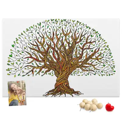 Cork memo board Tree roots