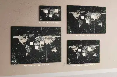 Cork memo board Dollar world map