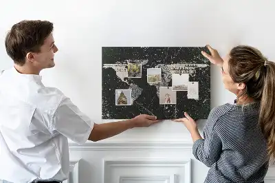 Cork memo board Dollar world map