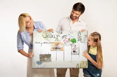 Printed Cork Memo Board Cactus weekly planner