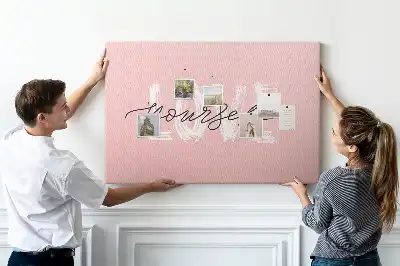 Printed Cork Board with Love Yourself Lettering