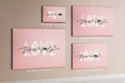 Printed Cork Board with Love Yourself Lettering