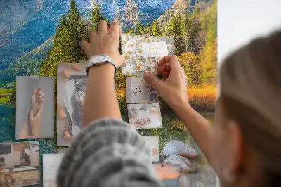 River Mountains Landscape Printed Cork Memo Board