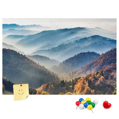 Printed Cork Memo Board Mountain landscape