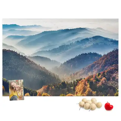 Printed Cork Memo Board Mountain landscape