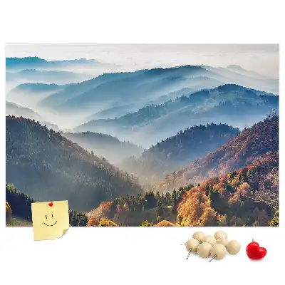 Printed Cork Memo Board Mountain landscape