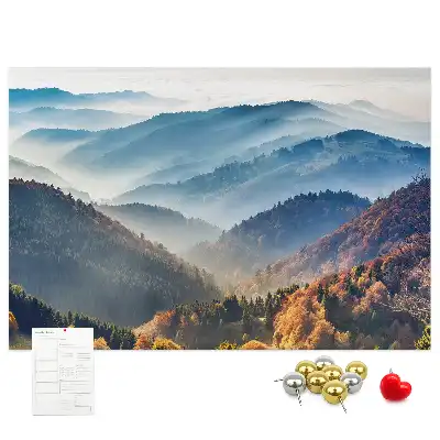 Printed Cork Memo Board Mountain landscape