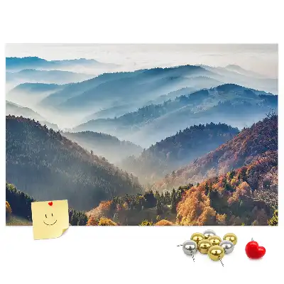 Printed Cork Memo Board Mountain landscape