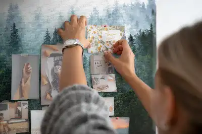 Misty forest cork memo board