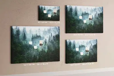 Misty forest cork memo board