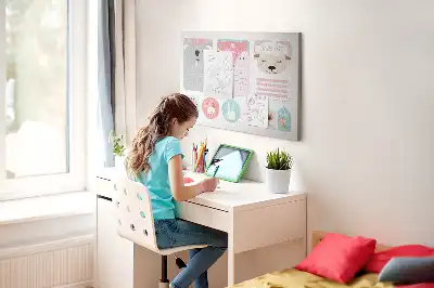 Happy bookmarks printed cork memo board