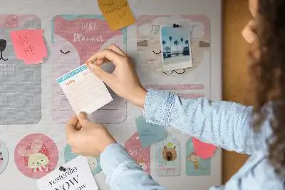 Happy bookmarks printed cork memo board