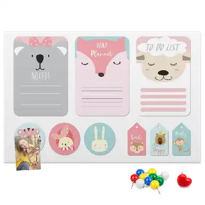 Happy bookmarks printed cork memo board