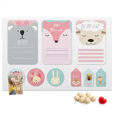 Happy bookmarks printed cork memo board