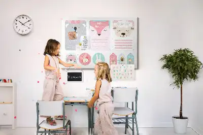 Happy bookmarks printed cork memo board
