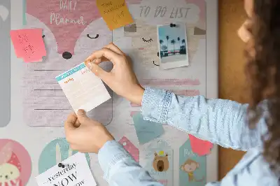 Happy bookmarks printed cork memo board