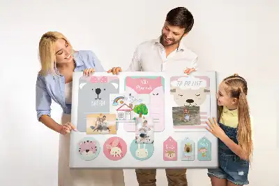Happy bookmarks printed cork memo board