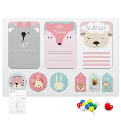 Happy bookmarks printed cork memo board