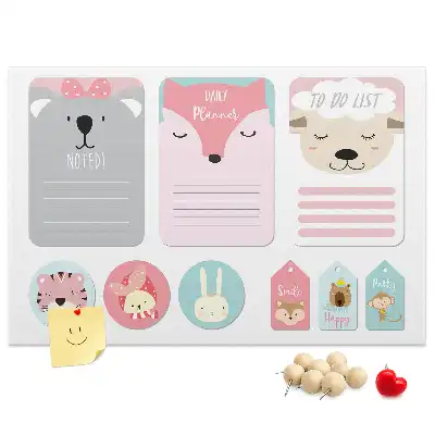 Happy bookmarks printed cork memo board