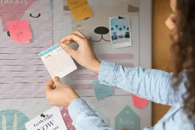 Happy bookmarks printed cork memo board