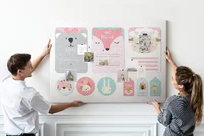 Happy bookmarks printed cork memo board