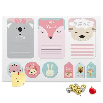 Happy bookmarks printed cork memo board